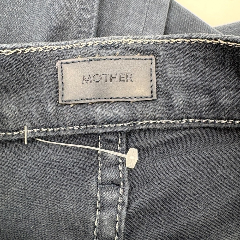 MOTHER 25 The Dazzler Ankle mid-rise straight-leg‎ jeans Button Front Dark Blue - Picture 10 of 14